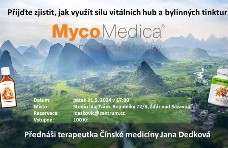 Přednáška o vitálních houbách a tinkturách