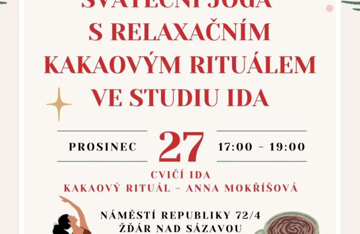 Sváteční jóga s relaxačním kakaovým rituálem